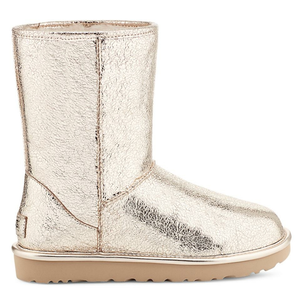 Ugg Classic Short Metallic Sparkle Leather Boots